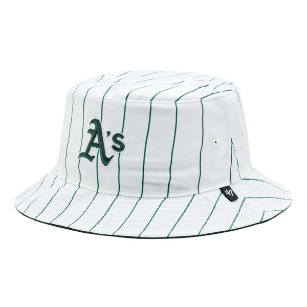 47 Brand Šilterica 47 Brand MLB Oakland Athletics Pinstriped '47 BUCKET B-PINSD18PTF-DG Dark Green