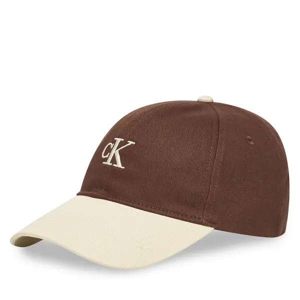 Calvin Klein Šilterica Calvin Klein Monogram Emb Colorblock Baseball LV04G5000G Smeđa