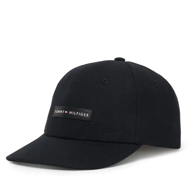 Tommy Hilfiger Šilterica Tommy Hilfiger Logo Patch Canvas Baseball Cap AM0AM14119 Crna