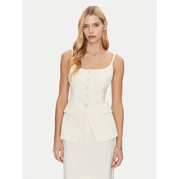 Simona Corsellini Simona Corsellini Top P25CPTO00801 Bež Slim Fit