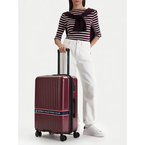 Beverly Hills Polo Club Srednji kofer Beverly Hills Polo Club CEO-BHPC-M-007-08-BURGUNDY Tamnocrvena