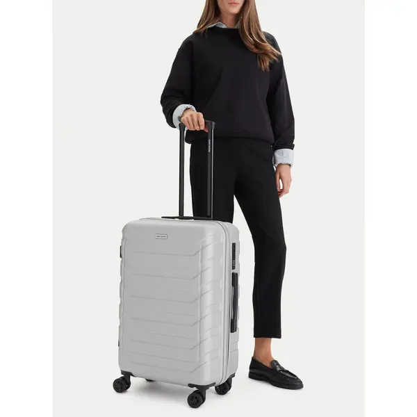 gino rossi Srednji kofer GINO ROSSI CEO-GIN-M-003-05-SILVER Srebrna