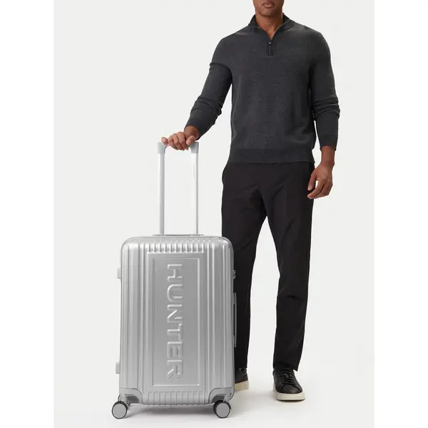 Hunter Srednji kofer Hunter CEO-HUNTER-M-002-08-SILVER Srebrna