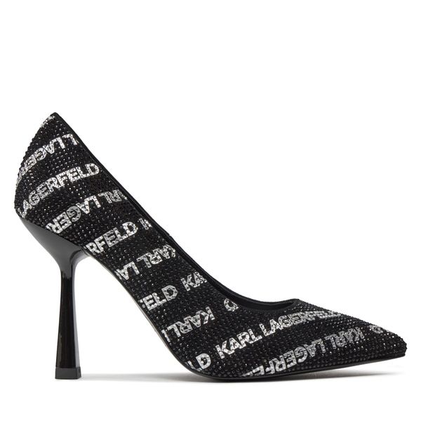 KARL LAGERFELD Štikle KARL LAGERFELD KL31314 Black Suede W/Silver