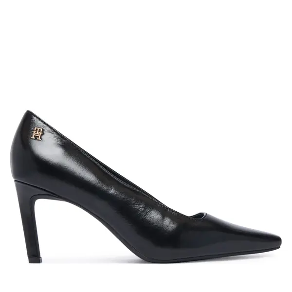 Tommy Hilfiger Štikle Tommy Hilfiger Squared Toe High Heel Lth Pump FW0FW09510 Crna