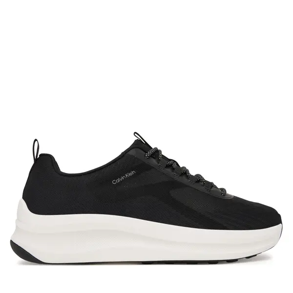 Calvin Klein Tenisice Calvin Klein Andrea - Chunky Ck Stripe Runner Trainers HM0HM02158 Crna