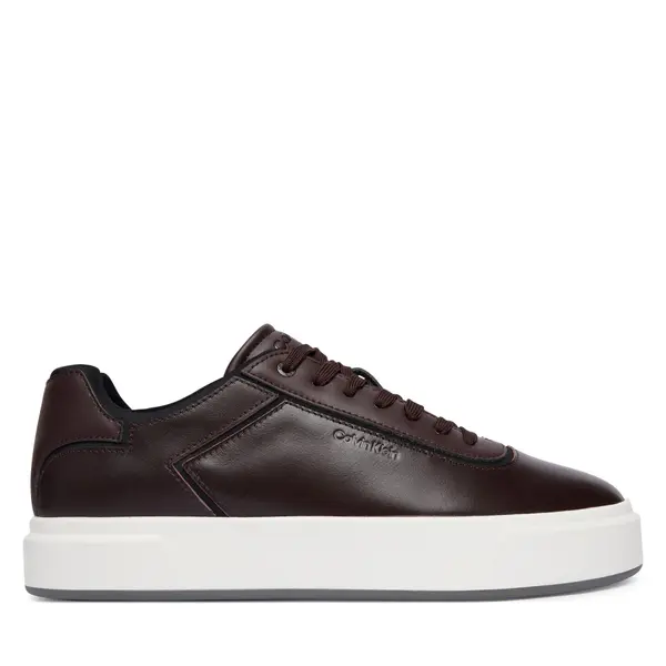 Calvin Klein Tenisice Calvin Klein Basket Cups Oxf Lth-Neo HM0HM02204 Tamno smeđa