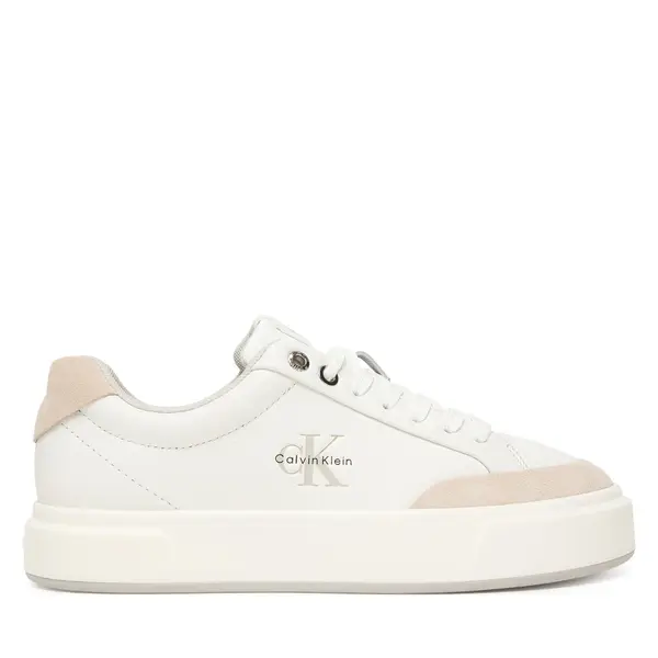 Calvin Klein Tenisice Calvin Klein Basket Cupsole Laceup Lth Mix YW0YW02023 Bijela