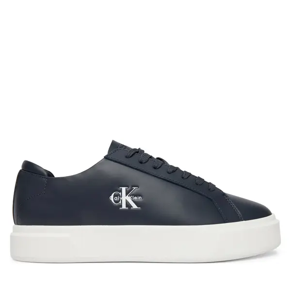 Calvin Klein Tenisice Calvin Klein Basket Cupsole Laceup Lth Ml YM0YM01460 Tamnoplava