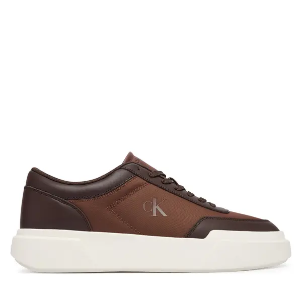 Calvin Klein Tenisice Calvin Klein Chunky Cups Laceup Ox Mix Mat HM0HM02326 Smeđa