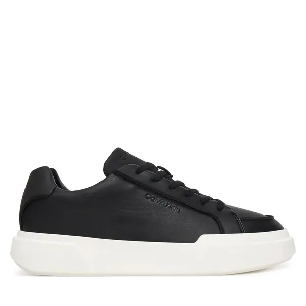 Calvin Klein Tenisice Calvin Klein Chunky Cupsole Lace Up Lth Pinch YM0YM01454 Crna