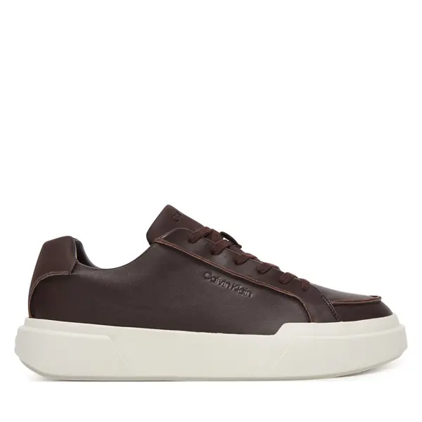 Calvin Klein Tenisice Calvin Klein Chunky Cupsole Lace Up Lth Pinch YM0YM01454 Tamnocrvena