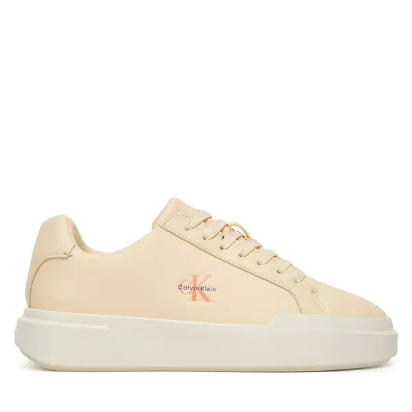 Calvin Klein Tenisice Calvin Klein Chunky Cupsole Laceup Lth Ml YW0YW01947 Krem