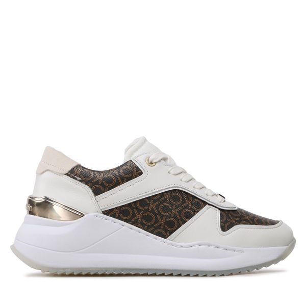 Calvin Klein Tenisice Calvin Klein Chunky Intern Wedge Lace Up-Mono HW0HW01439 White/Brown Mono 0LD