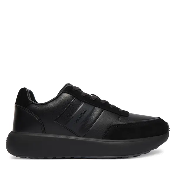 Calvin Klein Tenisice Calvin Klein City Runner Laceup Tape Lth HM0HM02033 Crna