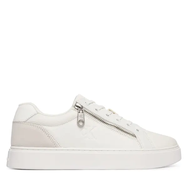 Calvin Klein Tenisice Calvin Klein Classic Cup Laceup Zip Lth YM0YM01437 Bijela