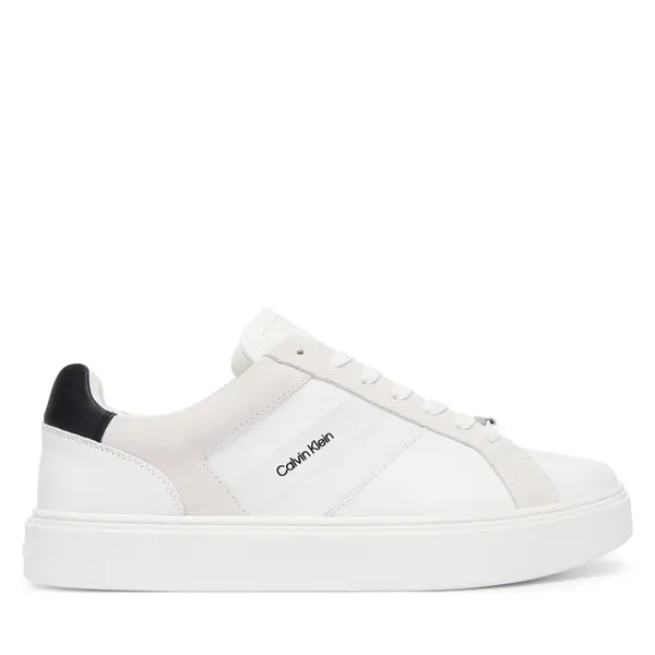 Calvin Klein Tenisice Calvin Klein Classic Cupsole Laceup Tape Lth YM0YM01430 Bijela