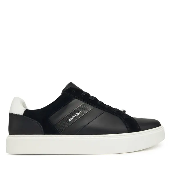 Calvin Klein Tenisice Calvin Klein Classic Cupsole Laceup Tape Lth YM0YM01430 Crna