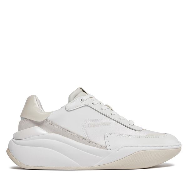 Calvin Klein Tenisice Calvin Klein Cloud Wedge Lace Up-Pearlized HW0HW02040 White/Dk Ecru 0K7