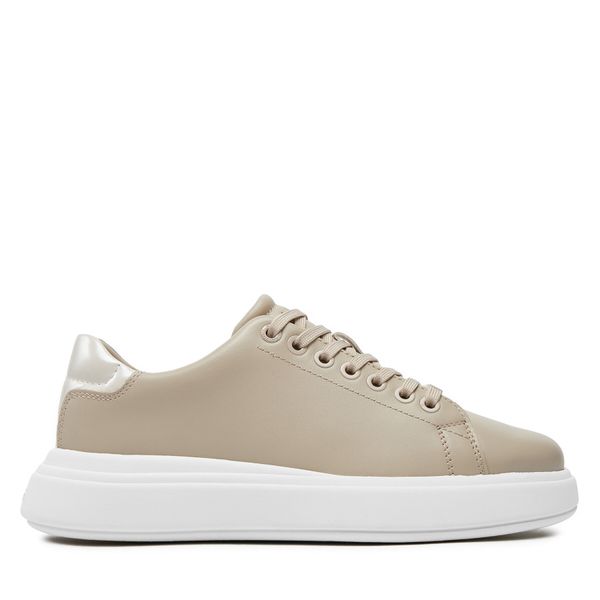 Calvin Klein Tenisice Calvin Klein Cupsole Lace Up Leather HW0HW01987 Stony Beige/White 0F9