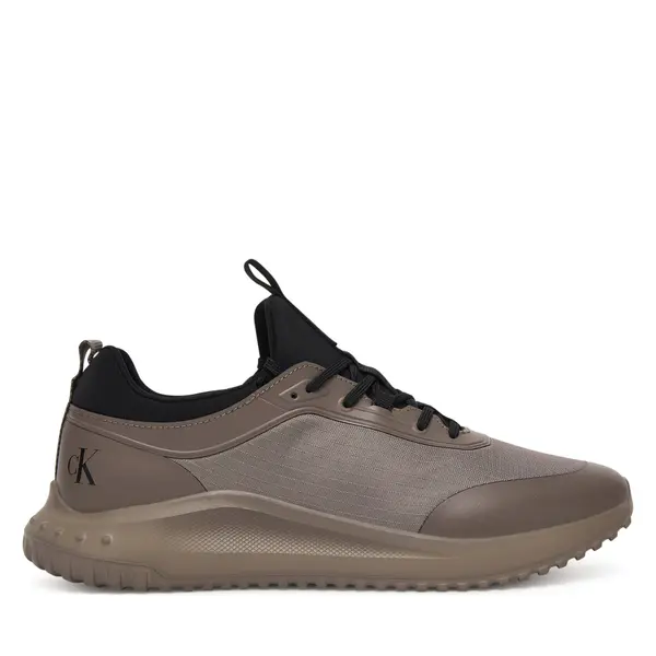 Calvin Klein Tenisice Calvin Klein Eva Runner Laceup Sock Mat Mix YM0YM01443 Smeđa