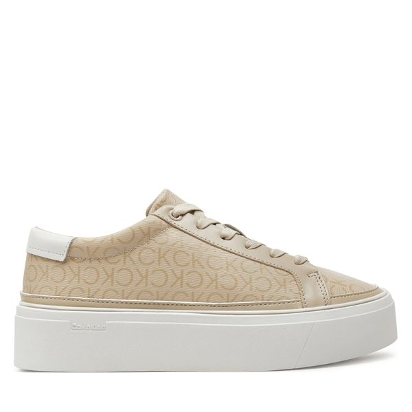 Calvin Klein Tenisice Calvin Klein Flatform Cup Lace Up Epi Mono HW0HW01911 Feather Grey PB1