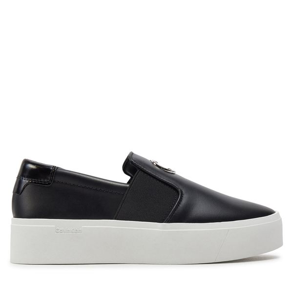 Calvin Klein Tenisice Calvin Klein Flatform Cup Slip On Re Lock Lth HW0HW02057 Crna