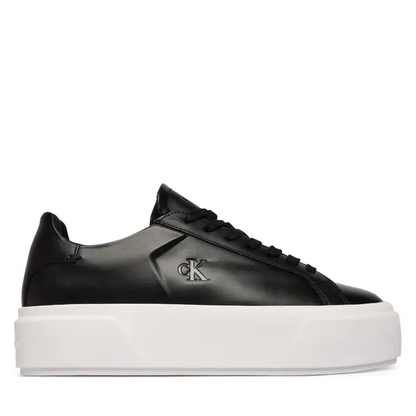 Calvin Klein Tenisice Calvin Klein Flatform Lace Up Lth YW0YW01928 Crna