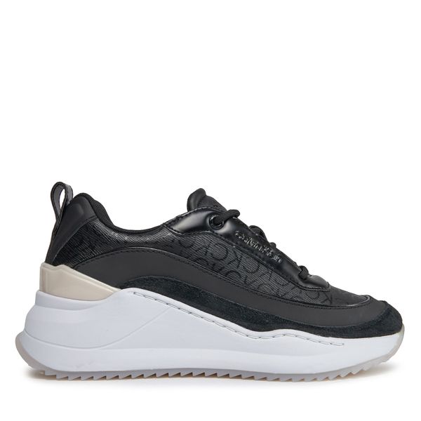 Calvin Klein Tenisice Calvin Klein Intern Wedge Lace Up - Epi Mono HW0HW01663 Crna