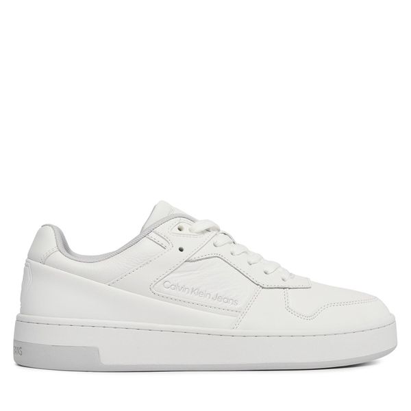 Calvin Klein Jeans Tenisice Calvin Klein Jeans Basket Cupsole Low Lth In Sat YM0YM00867 Triple Bright White 0K4
