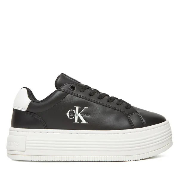 Calvin Klein Jeans Tenisice Calvin Klein Jeans Bold Flatf Low Lace Lth YW0YW01878 Crna