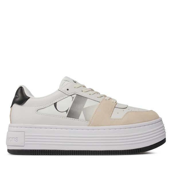Calvin Klein Jeans Tenisice Calvin Klein Jeans Bold Flatf Low Lace Mix Nbs Sat YW0YW01308 Bright White/Black 01W