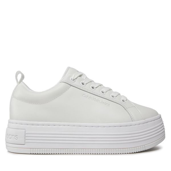 Calvin Klein Jeans Tenisice Calvin Klein Jeans Bold Flatf Low Laceup Lth In Lum YW0YW01309 Triple Bright White 0K4
