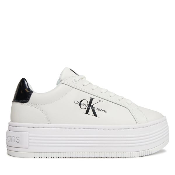 Calvin Klein Jeans Tenisice Calvin Klein Jeans Bold Platf Low Lace Lth Ml Met YW0YW01431 Bright White/Black 01W