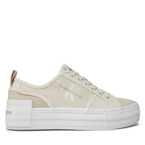 Calvin Klein Jeans Tenisice Calvin Klein Jeans Bold Vulc Flatf Low Cs Ml Btw YW0YW01412 Creamy White/Eggshell 0GI