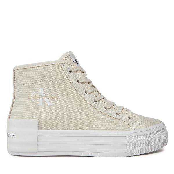Calvin Klein Jeans Tenisice Calvin Klein Jeans Bold Vulc Flatf Mid Cs Ml Btw YW0YW01392 Bež