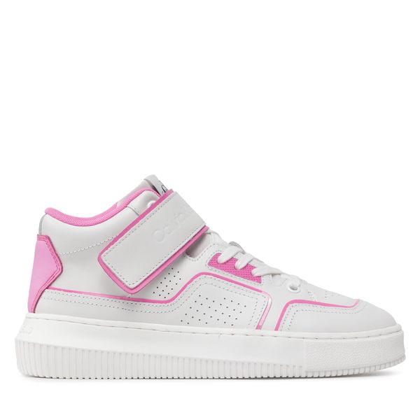 Calvin Klein Jeans Tenisice Calvin Klein Jeans Chunky Cupsole Laceup Mid YW0YW00691 White/Neon Pink 0LA
