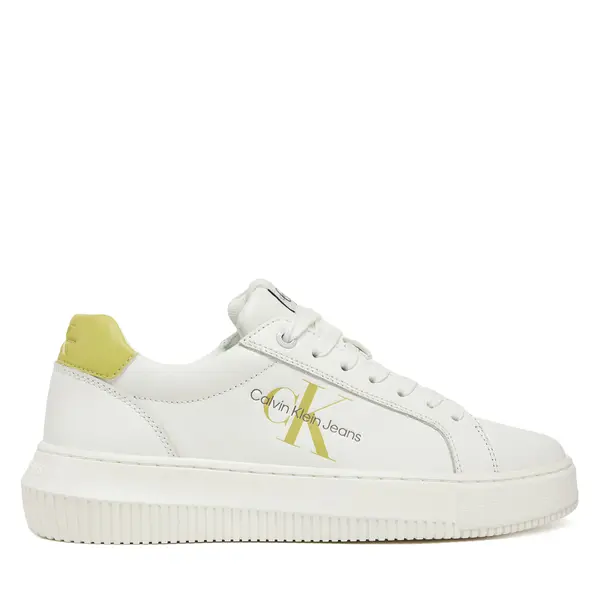 Calvin Klein Jeans Tenisice Calvin Klein Jeans Chunky Cupsole Laceup Mon Lth YW0YW00823 Bijela