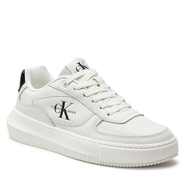 Calvin Klein Jeans Tenisice Calvin Klein Jeans Chunky Cupsole Low Lth Ml Meta YW0YW01410 Bright White/Black 01W