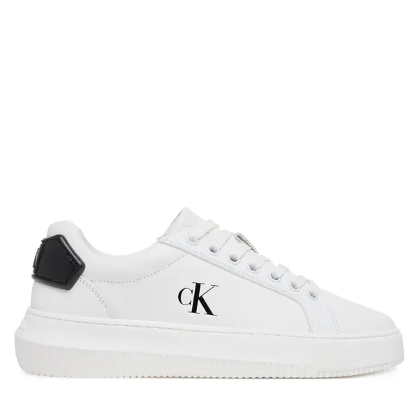 Calvin Klein Jeans Tenisice Calvin Klein Jeans Chunky Cupsole Ru Patch Lth Wn YW0YW01846 Bijela