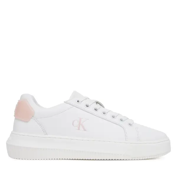 Calvin Klein Jeans Tenisice Calvin Klein Jeans Chunky Cupsole Ru Patch Lth Wn YW0YW01846 Bijela