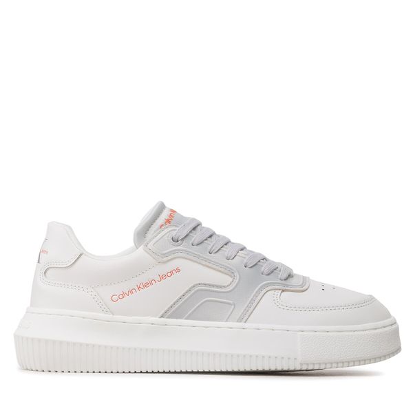 Calvin Klein Jeans Tenisice Calvin Klein Jeans Chunky Cupsole Satin Wn YW0YW00923 White/Oyster Mushroom/Firecracker 0LG