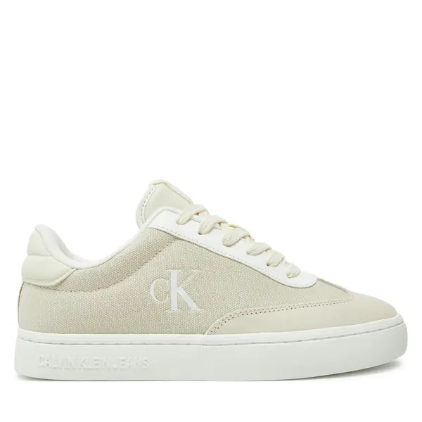 Calvin Klein Jeans Tenisice Calvin Klein Jeans Classic Cupsole Low Mix Mg Wn YW0YW01636 Écru
