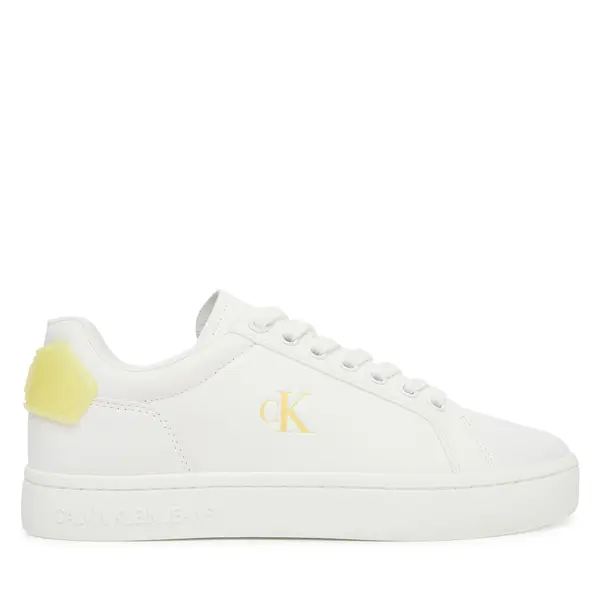Calvin Klein Jeans Tenisice Calvin Klein Jeans Classic Cupsole Ru Patch Lth Wn YW0YW01845 Bijela