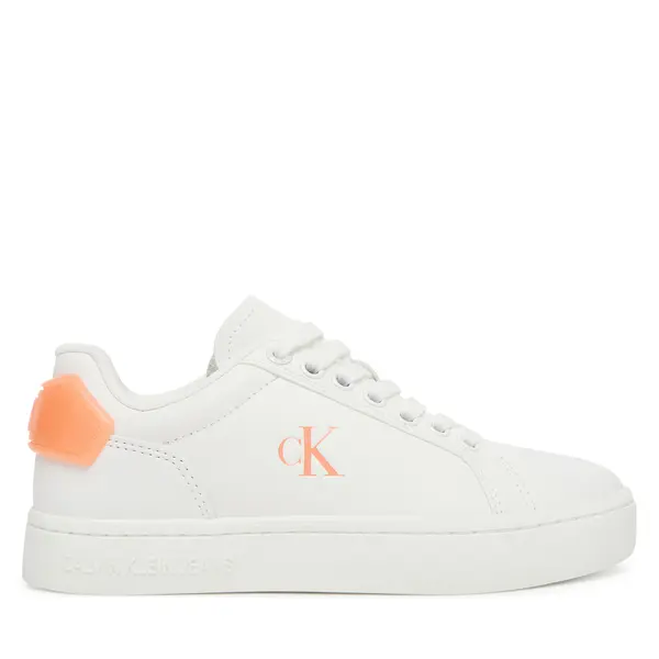 Calvin Klein Jeans Tenisice Calvin Klein Jeans Classic Cupsole Ru Patch Lth Wn YW0YW01845 Bijela