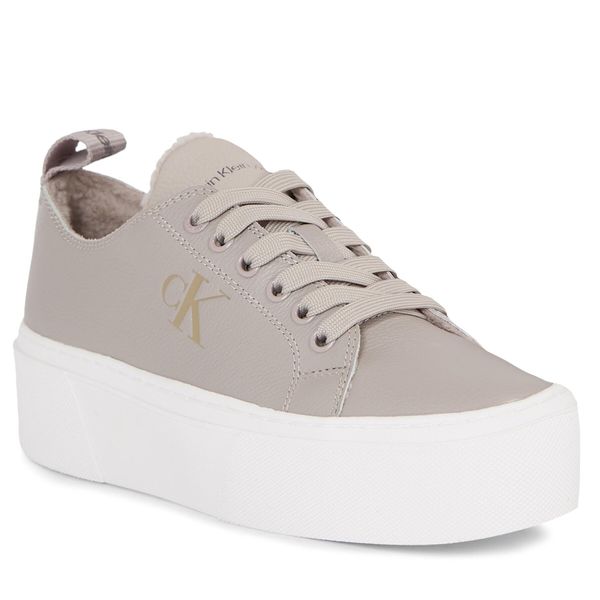 Calvin Klein Jeans Tenisice Calvin Klein Jeans Cupsole Flatform Low Wl Lth Wn YW0YW01107 Porpoise PQ1