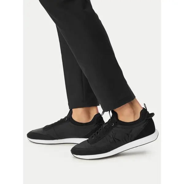 Calvin Klein Jeans Tenisice Calvin Klein Jeans Retro Runner Sock Laceup Mix YM0YM01414 Crna