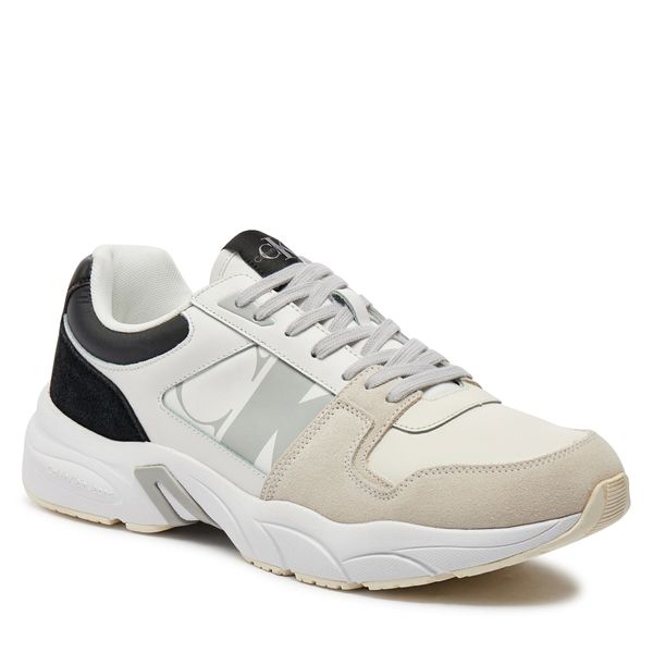 Calvin Klein Jeans Tenisice Calvin Klein Jeans Retro Tennis Laceup Nbs Lth Mix YM0YM00745 Bright White/Creamy White/Black 01S