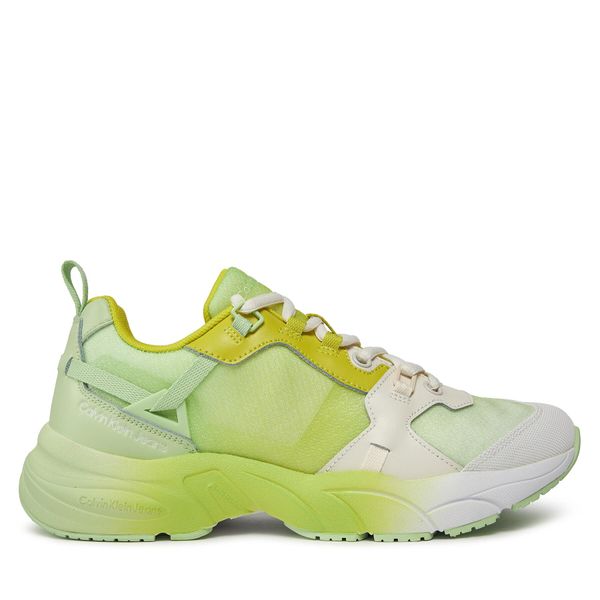 Calvin Klein Jeans Tenisice Calvin Klein Jeans Retro Tennis Low Lace Mix Ml Sat YW0YW01307 Zelena