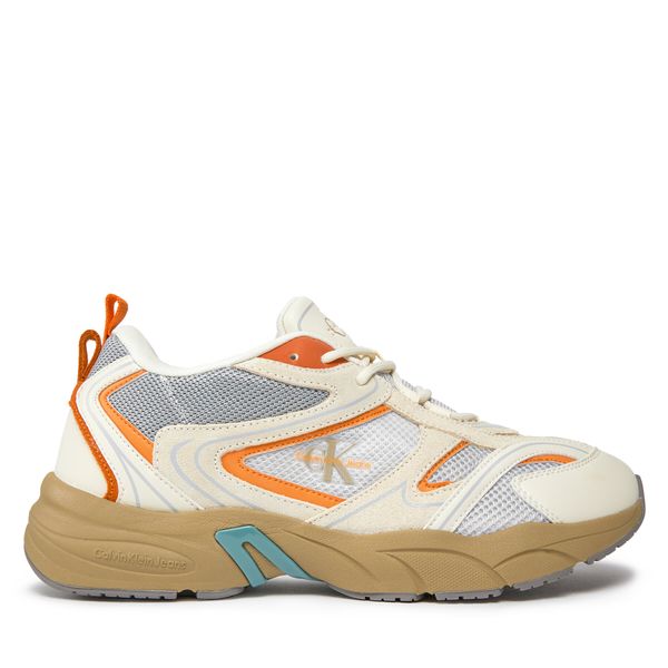 Calvin Klein Jeans Tenisice Calvin Klein Jeans Retro Tennis Su-Mesh YM0YM00589 Bright White/Coral Rose 02T